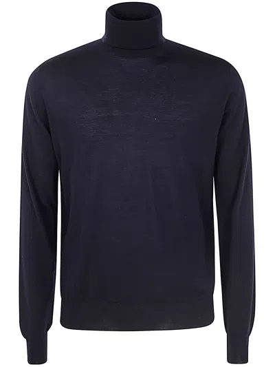 Filippo De Laurentiis Long Sleeves Merinos Turtleneck In Blue