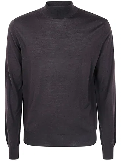Filippo De Laurentiis Long Sleeves Merinos Turtleneck In Brown