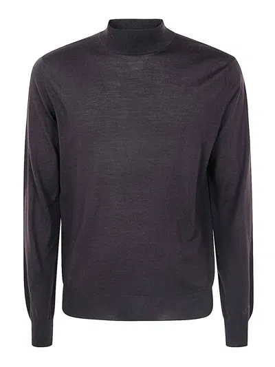 Filippo De Laurentiis Long Sleeves Merinos Turtleneck In Brown