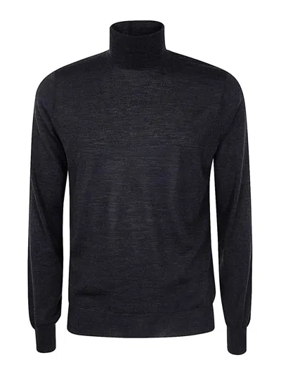 Filippo De Laurentiis Long Sleeves Merinos Turtleneck In Grey