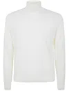 Filippo De Laurentiis Long Sleeves Merinos Turtleneck In Milk