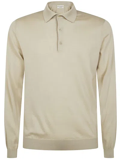 Filippo De Laurentiis Long Sleeves Polo Shirt Clothing In Beige