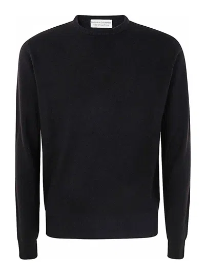 Filippo De Laurentiis Long Sleeves Round Neck In Black
