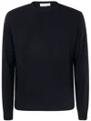 Filippo De Laurentiis Soft Wool-cashmere Blend Crew Neck Sweater In Blue