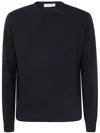 Filippo De Laurentiis Soft Wool-cashmere Blend Crew Neck Sweater In Blue