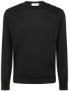 Filippo De Laurentiis Black Wool-cashmere Blend Crew Neck Sweater In Brown