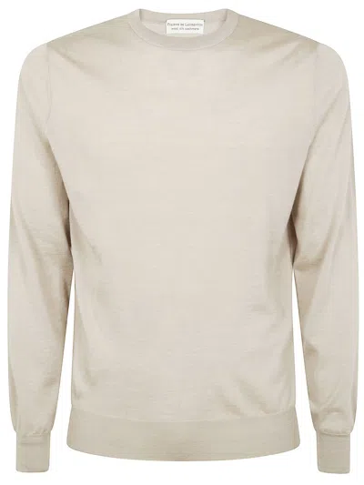 Filippo De Laurentiis Long Sleeves Round Neck Sweater Clothing In Beige