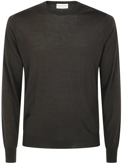 Filippo De Laurentiis Long Sleeves Round Neck Sweater Clothing In Brown