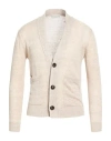Filippo De Laurentiis Man Cardigan Beige Size 34 Linen, Silk In Neutral