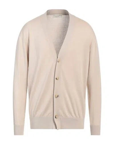 Filippo De Laurentiis Man Cardigan Beige Size 44 Cotton