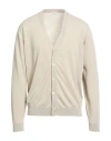 Filippo De Laurentiis Man Cardigan Beige Size 44 Cotton In Neutral