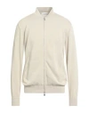 Filippo De Laurentiis Man Cardigan Beige Size 44 Cotton In White