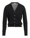 Filippo De Laurentiis Man Cardigan Black Size 38 Cotton
