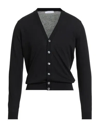 Filippo De Laurentiis Man Cardigan Black Size 38 Cotton