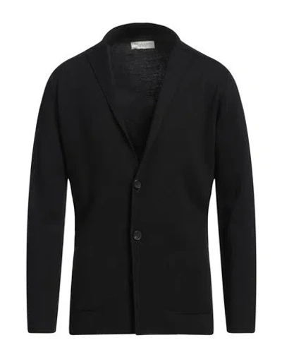 Filippo De Laurentiis Man Cardigan Black Size 44 Merino Wool