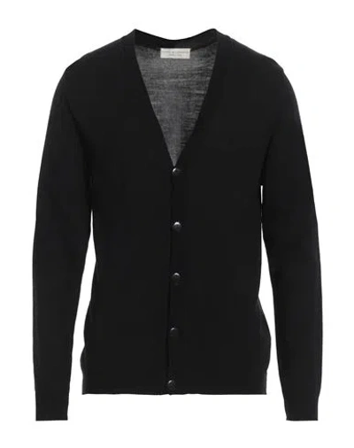 Filippo De Laurentiis Man Cardigan Black Size Xl Wool, Polyester, Polyamide