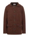 Filippo De Laurentiis Man Cardigan Brown Size 42 Alpaca Wool, Wool, Polyamide In Brown