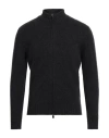 Filippo De Laurentiis Man Cardigan Charcoal Size 38 Merino Wool, Cashmere