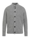 Filippo De Laurentiis Man Cardigan Grey Size 42 Alpaca Wool, Merino Wool, Polyamide