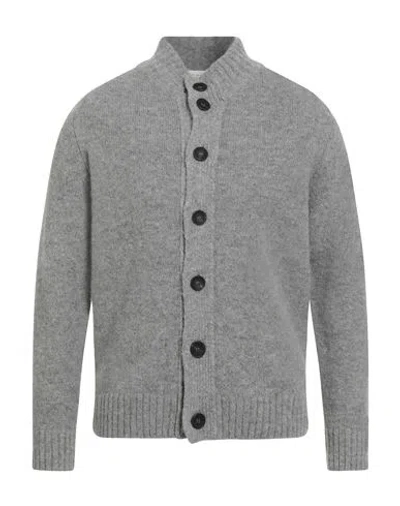 Filippo De Laurentiis Man Cardigan Grey Size 42 Alpaca Wool, Merino Wool, Polyamide
