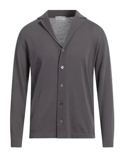 Filippo De Laurentiis Man Cardigan Lead Size 40 Cotton In Grey