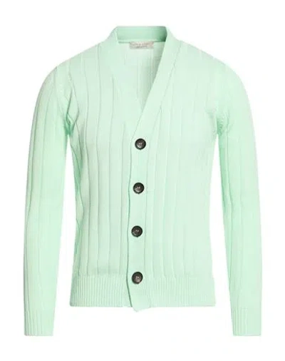 Filippo De Laurentiis Man Cardigan Light Green Size 40 Cotton