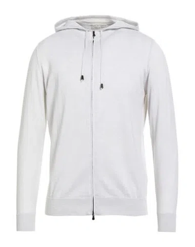 Filippo De Laurentiis Man Cardigan Light Grey Size 40 Cotton, Cashmere In Gray