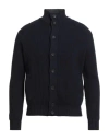 Filippo De Laurentiis Man Cardigan Midnight Blue Size 38 Merino Wool