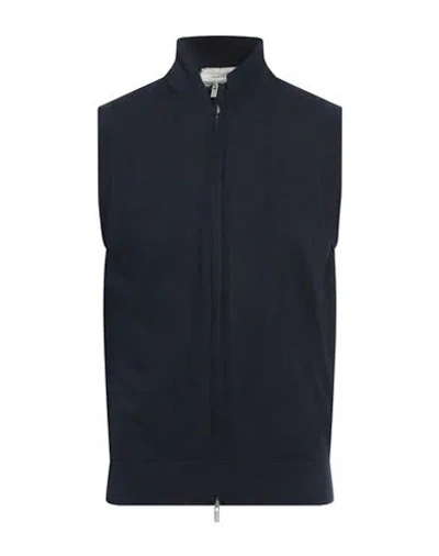 Filippo De Laurentiis Man Cardigan Midnight Blue Size 46 Cotton
