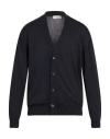 Filippo De Laurentiis Man Cardigan Midnight Blue Size 46 Cotton