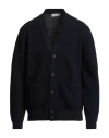 Filippo De Laurentiis Man Cardigan Navy Size 44 Merino Wool, Cashmere