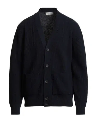 Filippo De Laurentiis Man Cardigan Navy Size 44 Merino Wool, Cashmere