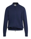 Filippo De Laurentiis Man Cardigan Navy Size 46 Cotton In Blue