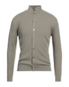 Filippo De Laurentiis Man Cardigan Sage Green Size 40 Merino Wool In Gray