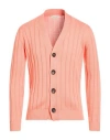 Filippo De Laurentiis Man Cardigan Salmon Pink Size 44 Cotton