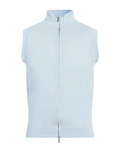 Filippo De Laurentiis Man Cardigan Sky Blue Size 36 Cotton