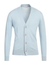Filippo De Laurentiis Man Cardigan Sky Blue Size 40 Cotton