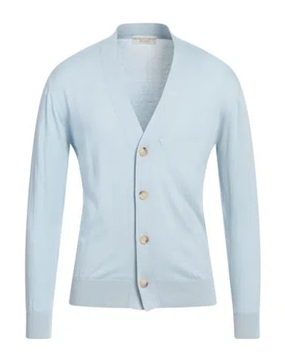 Filippo De Laurentiis Man Cardigan Sky Blue Size 40 Cotton