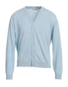 Filippo De Laurentiis Man Cardigan Sky Blue Size 42 Cotton