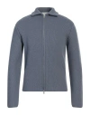 Filippo De Laurentiis Man Cardigan Slate Blue Size 38 Merino Wool In Blue