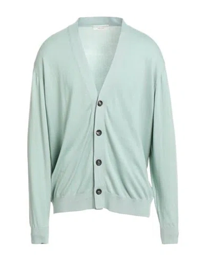 Filippo De Laurentiis Man Cardigan Turquoise Size 48 Cotton In Blue
