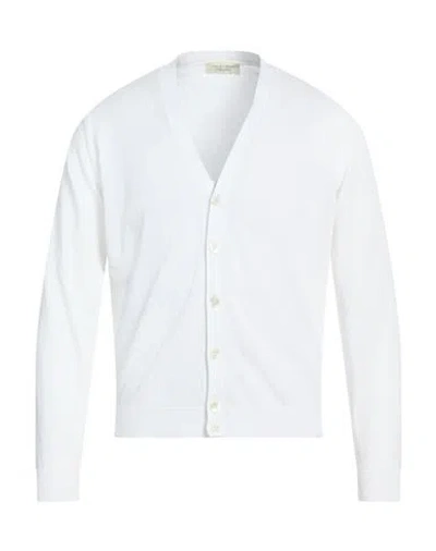 Filippo De Laurentiis Man Cardigan White Size 38 Cotton