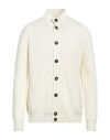 Filippo De Laurentiis Man Cardigan White Size 46 Merino Wool In White