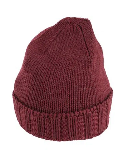 Filippo De Laurentiis Man Hat Burgundy Size Onesize Merino Wool In Red