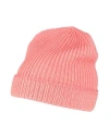 Filippo De Laurentiis Man Hat Salmon Pink Size Onesize Merino Wool