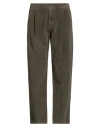 Filippo De Laurentiis Man Pants Military Green Size 32 Cotton, Elastane In Black