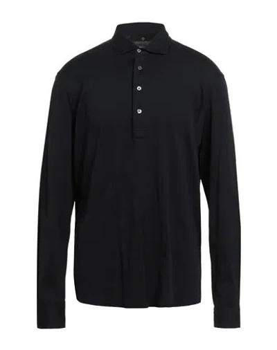 Filippo De Laurentiis Man Polo Shirt Black Size 46 Cotton