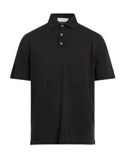 Filippo De Laurentiis Man Polo Shirt Black Size 48 Cotton