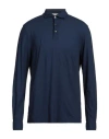 Filippo De Laurentiis Man Polo Shirt Blue Size 42 Cotton