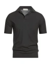 Filippo De Laurentiis Man Polo Shirt Charcoal Size 36 Cotton In Black